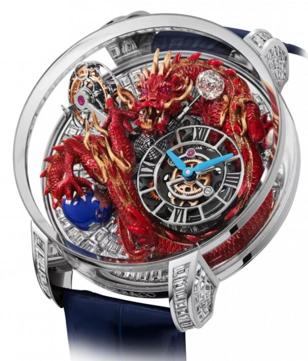 Review Jacob & Co ASTRONOMIA ART RED DRAGON BAGUETTE AT812.30.DR.AB.ABALA Replica watch